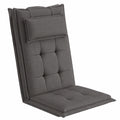 sunnypillow 2er Set Outdoor Hochlehner Kissen, 120x50x9 cm, mit abnehmbarem Kopfkissen, UV-beständig & wasserabweisend - Anthrazit