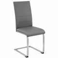 Moderne 8er Set Esszimmerstühle, ergonomisch und freischwingend, mit hoher Rückenlehne - Grau