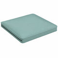 Blaues Loungekissen 60x60x5 cm für Rattan- und Gartenmöbel, Abnehmbarer Oeko-Tex Bezug, Hergestellt in der EU