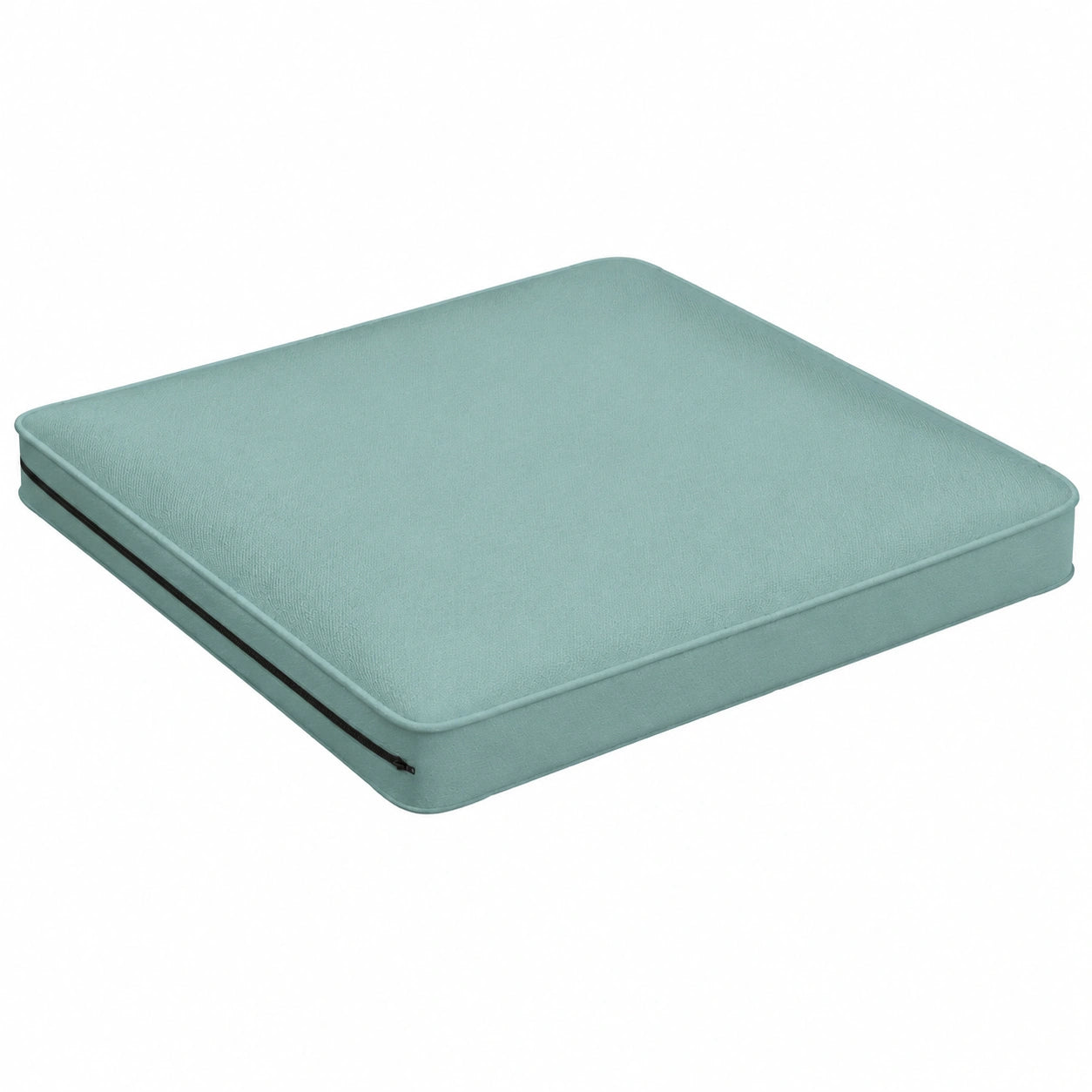 Blaues Loungekissen 60x60x5 cm für Rattan- und Gartenmöbel, Abnehmbarer Oeko-Tex Bezug, Hergestellt in der EU