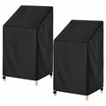2er Set Gartenstuhl Abdeckung - Wasserdicht & UV-beständig, Oxford Stoff mit Kordelzug, für Winter geeignet, 70x75x85/120 cm