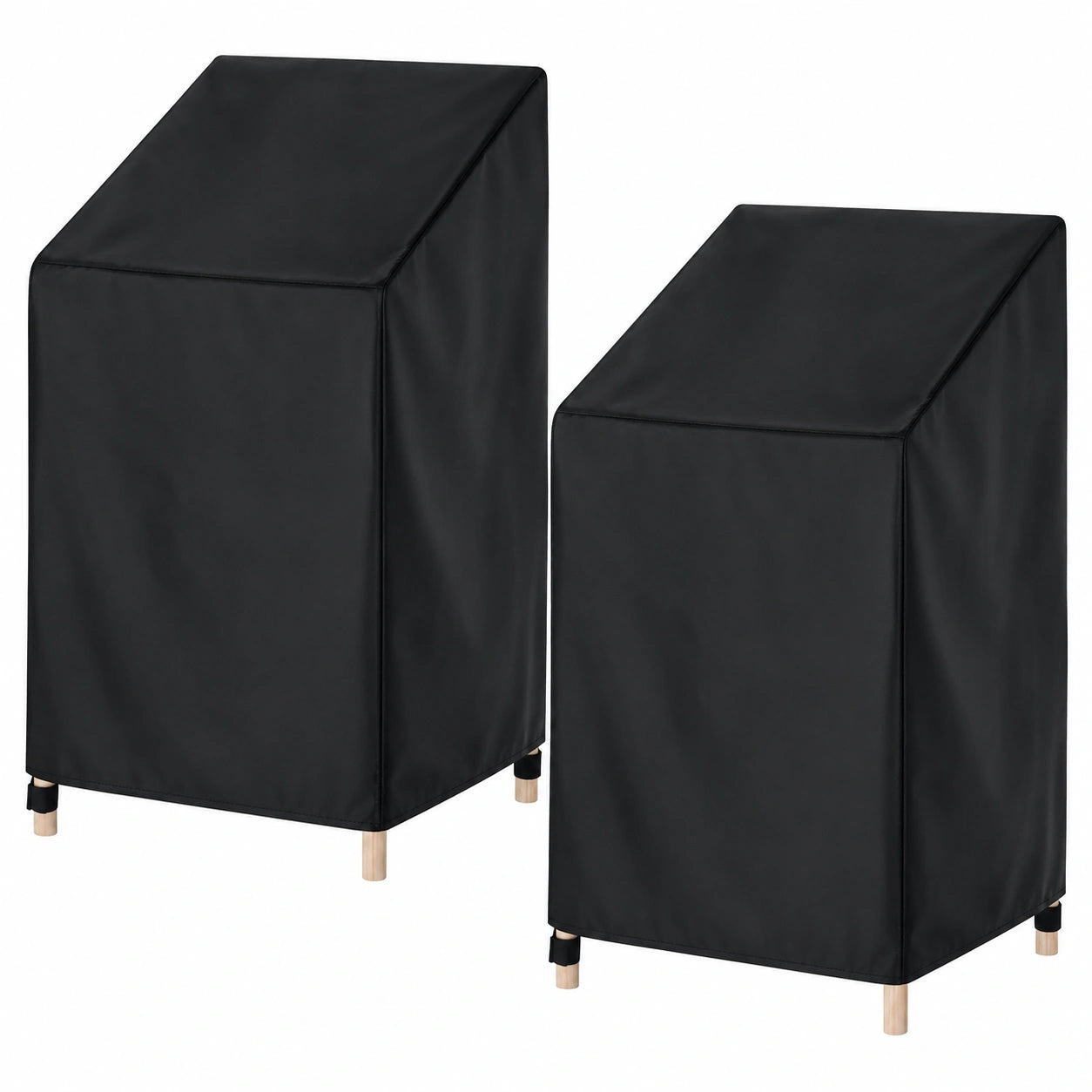 2er Set Gartenstuhl Abdeckung - Wasserdicht & UV-beständig, Oxford Stoff mit Kordelzug, für Winter geeignet, 70x75x85/120 cm