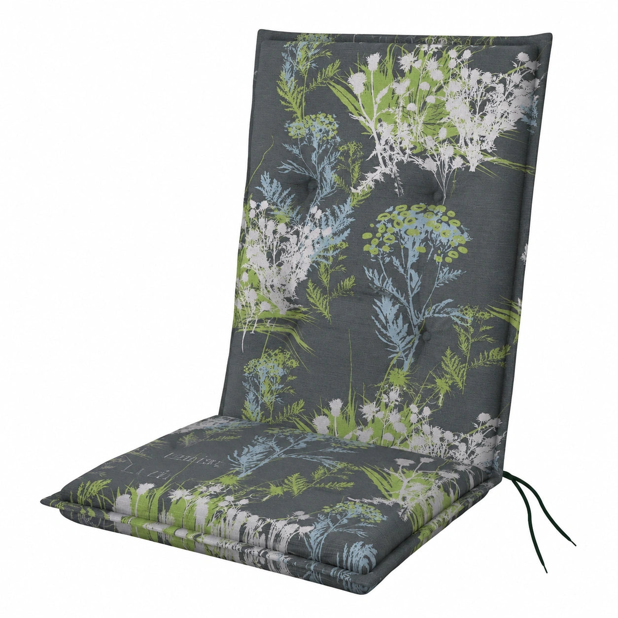 Komfortables Hochlehner-Polster für Gartenstühle, 119x48x6cm, Baumwolle & Polyester