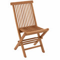 Divero Klappstuhl Set Positano 2-teilig, Teakholz, Braun behandelt