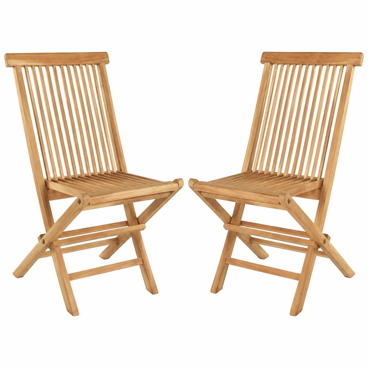 Teakholz Klappstühle Set Riva für Garten