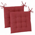 Wetterfeste Outdoor-Sitzkissen 2er Set, Wasserabweisend, UV-beständig, 40x40 cm, Rot
