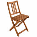 Faltbarer Gartenstuhl aus massivem Akazienholz, pflegeleicht und geölt, ideal für Balkon und Terrasse