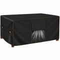 Enzeno Wasserdichte Schutzhülle für Gartentische, Winterfeste Abdeckung aus 420D Oxford-Gewebe, Rechteckig 150x90x74cm
