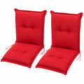 Sitzkissen für Gartenstühle 2er Set 100x50 cm - UV-beständig, wasserdicht, extra dick - Outdoor Kissen Rot